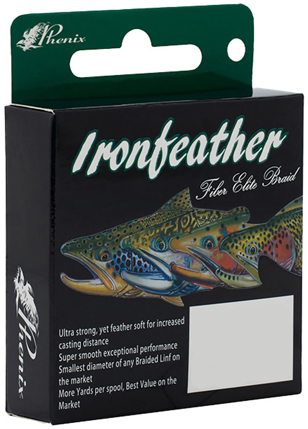 Phenix Ironfeather Fiber Elite Braided Trout Line – Low-Vis Green