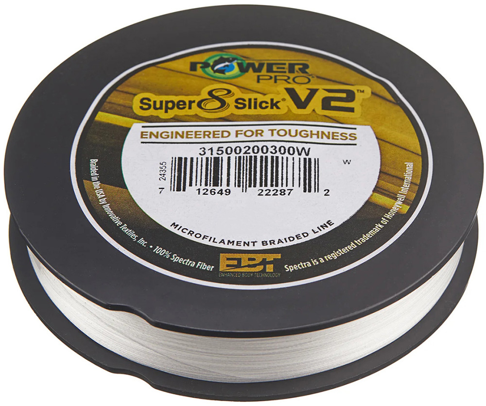 Power Pro Super8Slick V2 White Braided Line Standard Spools – 150 Yards