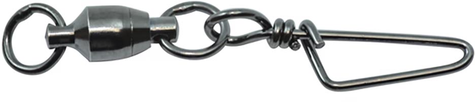 SPRO Ball Bearing Swivel w/Coastlock Snap & 2 Welded Rings – NS Black Finish