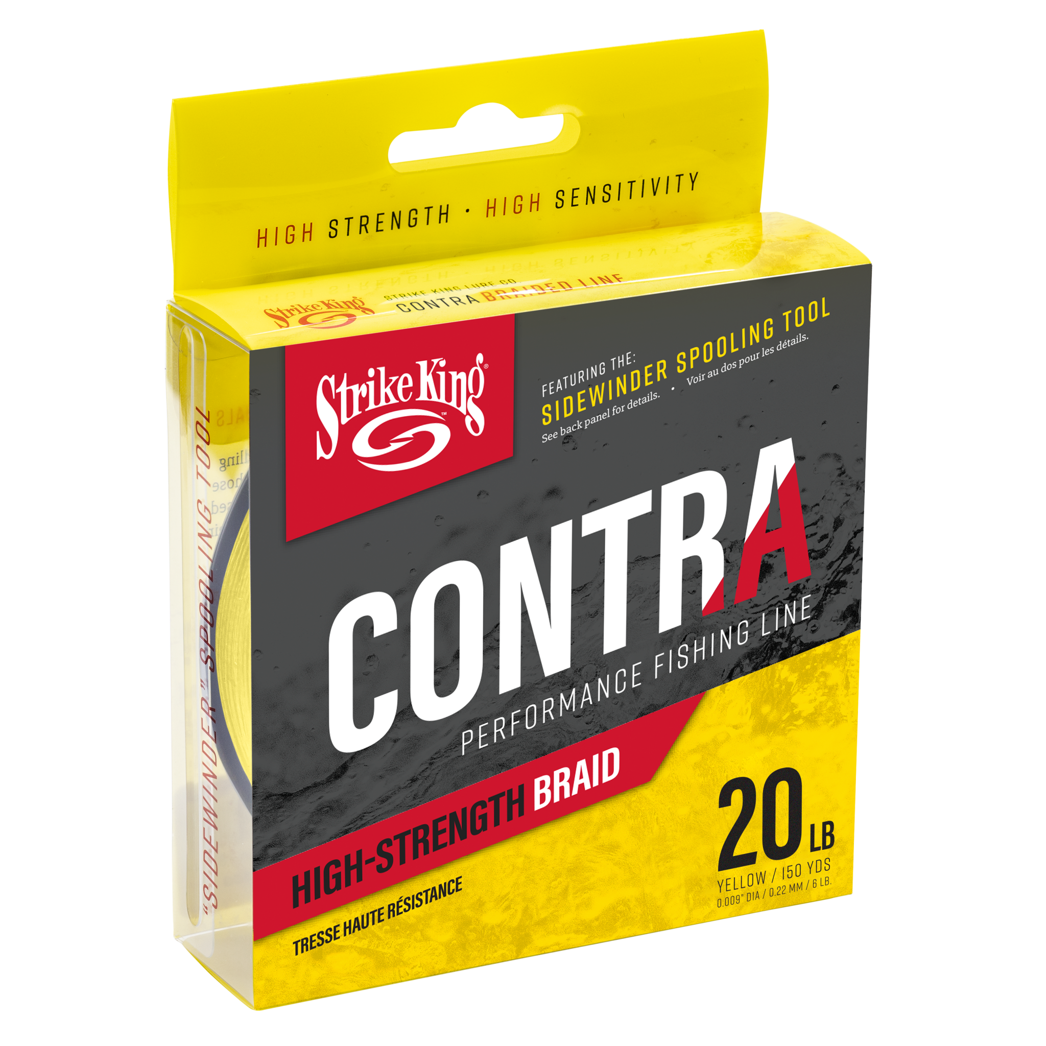 Strike King Contra Braid 300 Yards Hi-Vis Yellow