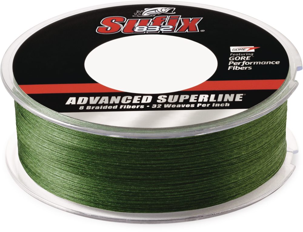 Sufix 832 Advanced Superline Lo-Vis Green Braided Line – 600 Yard Bulk Spool