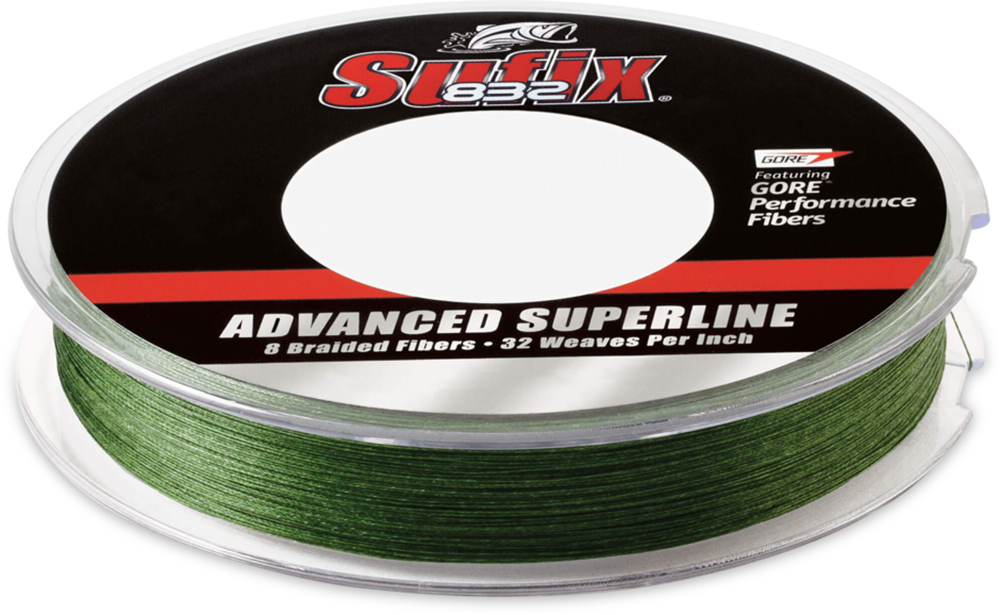 Sufix 832 Advanced Superline Lo-Vis Green Braided Line – 150 Yard Standard Spool