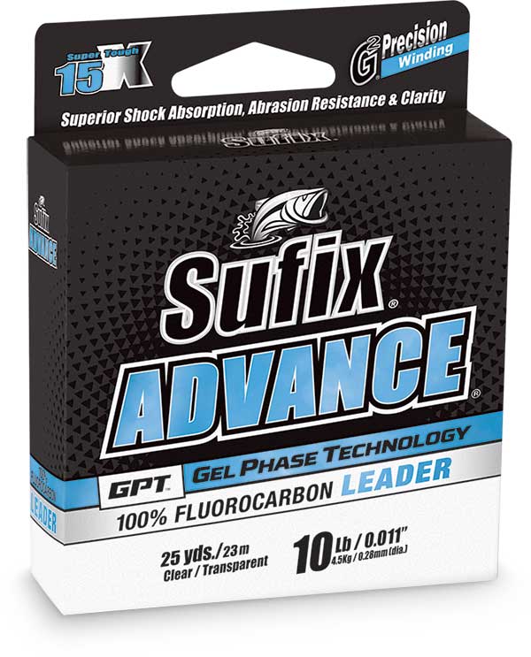 Sufix 684-025C Advance 25 Lbs. Clear Fluorocarbon Shock Absorption
