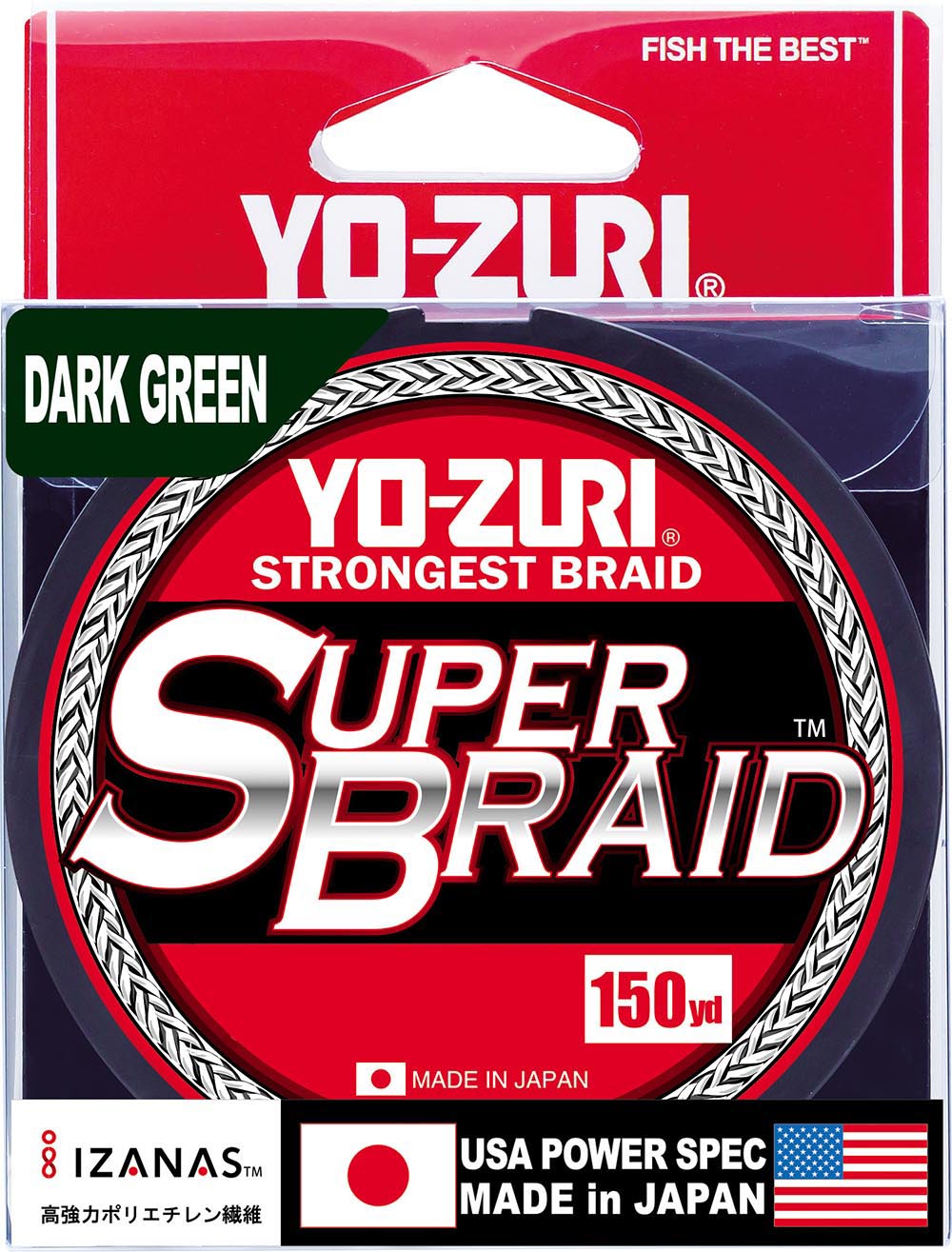 Yo-Zuri SuperBraid Dark Green – 150 Yard Spool