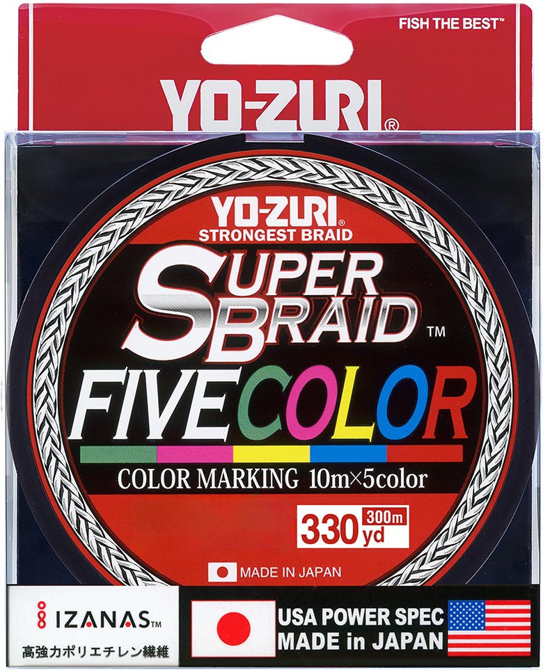 Yo-Zuri Super Braid Five Color – 330 Yards